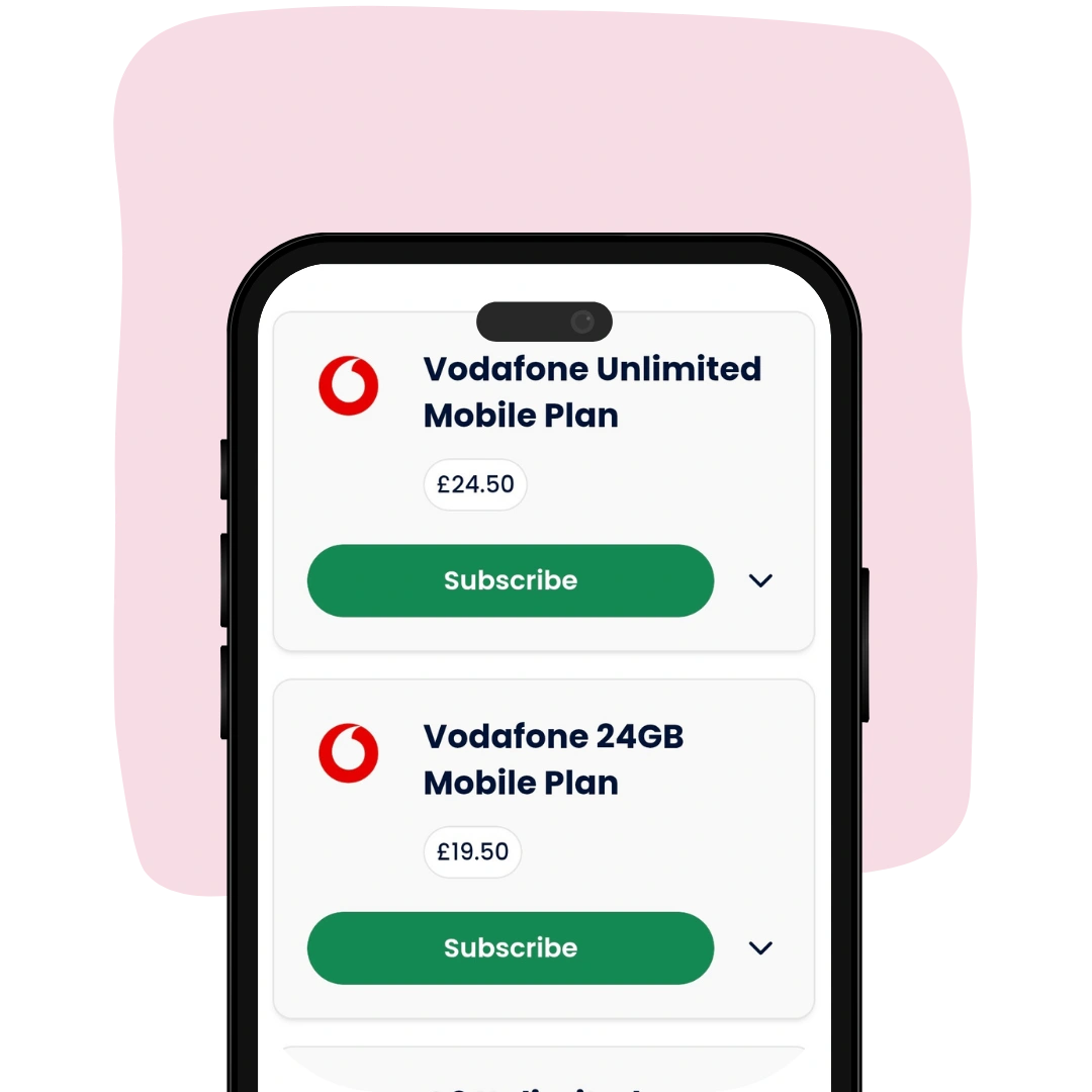Subscribe to your gosimless eSIM plan step illustration