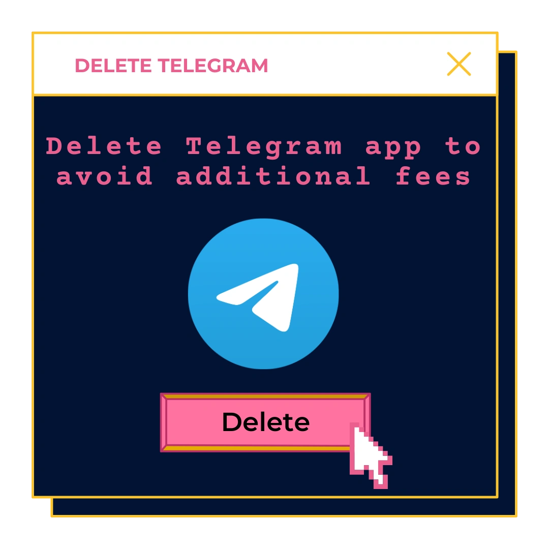 Delete Telegram illustration by gosimless